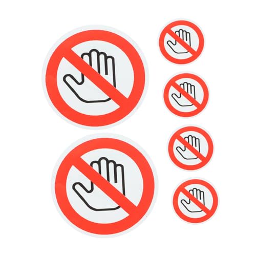 Gadpiparty 6 Stück Aufkleber Mit Sicherheitsschildern Hören Sie Auf, Das -schild Nicht Zu Berühren Aufkleber Bitte Nicht Berühren Stoppschild-aufkleber Rot Selbstklebendes Vinyl Gadpiparty 6 Stück Aufkleber Mit Sicherheitsschildern Hören Sie Auf, Das -schild Nicht Zu Berühren Aufkleber Bitte Nicht Berühren Stoppschild-aufkleber Rot Selbstklebendes Vinyl von Gadpiparty