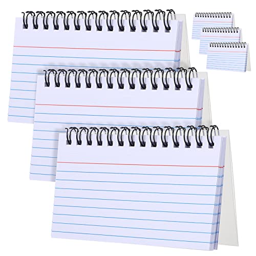 Gadpiparty 6 Stück Farbiges Spulenbuch Revision stationär Index Notizblock mit Trennwänden Karteikarten Revision Büro notizbuch Präsentationskarten Memo Notiz Pads Papier Weiß von Gadpiparty