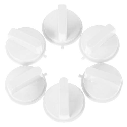 Gadpiparty 6 Stück Mikrowellen schalter Mikrowellenschalter Mikrowellen Timer mikrowelle ersatzteile Universeller Drehknopf Backofen-Timer-Knopf Ersatz-Bedienknopf Zeitregler Plastik Weiß von Gadpiparty
