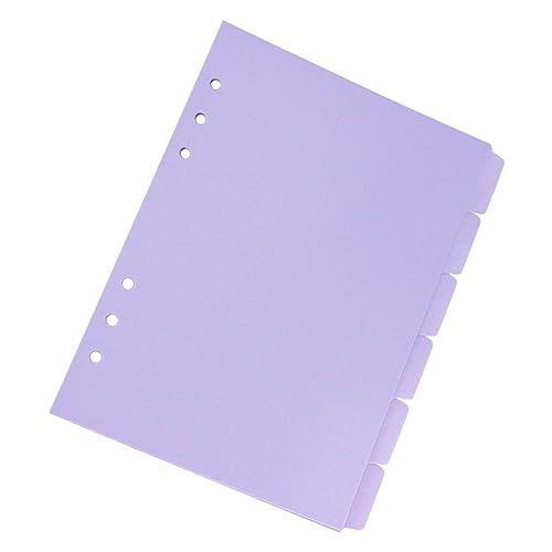 Gadpiparty 6 Stück Notizbuch nachfüllen Trennwand für Notizbücher Schulbedarf Ordnertrenner mit Lasche täglich ästhetische Trennwände Klassifizierung Registerkarten pp Violet von Gadpiparty