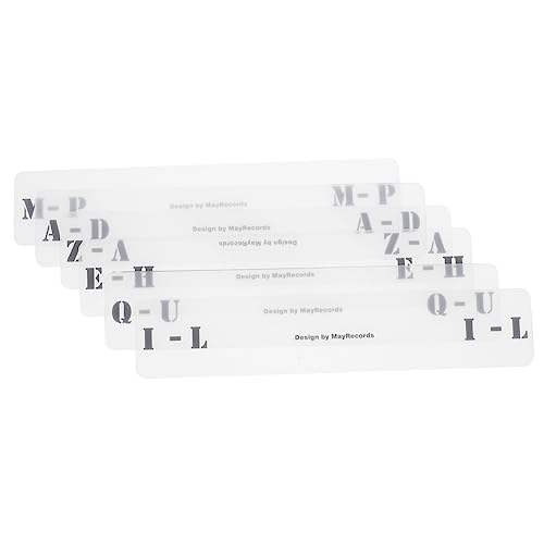 Gadpiparty 6Stücke Horizontale Schallplatten Trennkarten A Z Transparente Acryl Label für Vinyl Sammlung Praktische zur Einfachen Organisation im oder Schrank von Gadpiparty