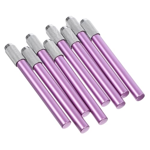 Gadpiparty 8 Stück Bleistiftverlängerer Bleistifte Wachsmalstift-verlängerung Für Graphit Stiftverlängerungswerkzeug Skizzierung Bleistiftverlängerung Violett Rostfreier Stahl von Gadpiparty