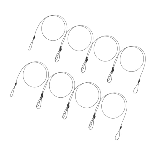Gadpiparty 8 Stück Elastisches ID-Lanyard ausweis halter ID-Karten Halter Halsbandschnur Federseil für Stylus-Stift Clip Frühlingsband elastischer Haltegurt Maske Federschnur Plastik Black von Gadpiparty