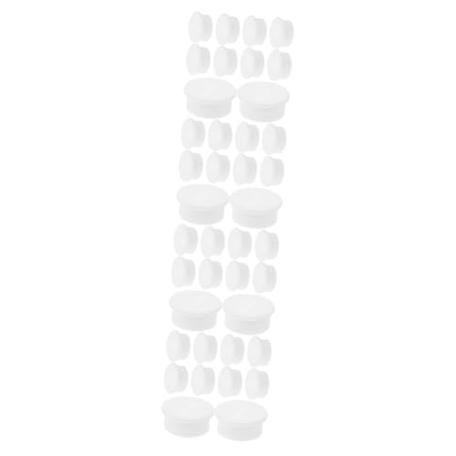Gadpiparty 80 STK Kabellochstopfen für den Schreibtisch schreintischorganizer Schreibtisch Kabel Kabelstecker Kabel Gummitülle Möbellochabdeckung Ösen Weichgummi und Kunststoff Weiß von Gadpiparty