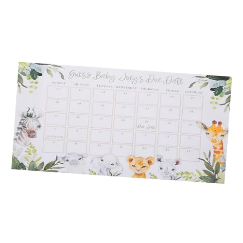 Gadpiparty Abflugkalender Vorhersage Und Wandkalender zum Aufhängen Neugeborenes stabiler Kalender Monatlicher Wandkalender Monatskalender für das Büro Papier Green von Gadpiparty