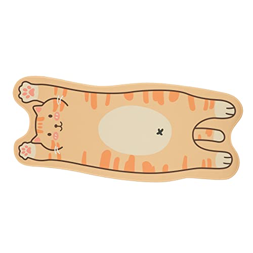Gadpiparty Cartoon Animal Mouse Pad Ergonomisch Weiß groß Klaviatur Mousepad Schreibtischunterlage süße Schreibtischunterlage Laptop-Schreibtischunterlage Gummi Orange von Gadpiparty