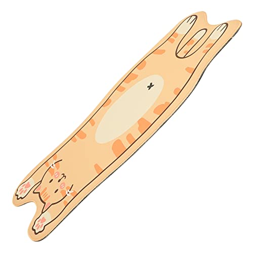 Gadpiparty Cartoon Animal Mouse Pad Gaming - -Pad Klaviatur Ergonomisch groß Weiß süße Spielmatte Gaming-Tastaturpad Computermatte für den Schreibtisch Gummi Orange von Gadpiparty