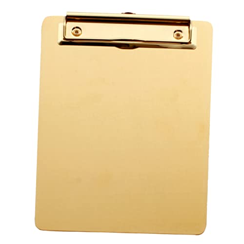 Gadpiparty Dateispeicherblock Schreiben von Zwischenablage Mini Planke Halter Papier Zwischenablage-Ordner Büro Klemmbretter a5 Zwischenablage Schreibtafel Datei Zwischenablage Golden von Gadpiparty