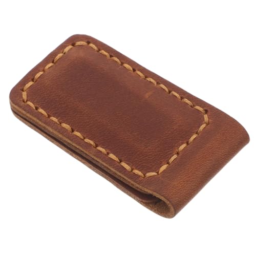 Gadpiparty Datenkabelspeicherclip Magnetische Büroklammer magnetischer Kabelorganisator Lesezeichenhalter Geldklammern Vintage -Lese -Seitenclips Magnetkartenhalter Echtes Leder Brown von Gadpiparty