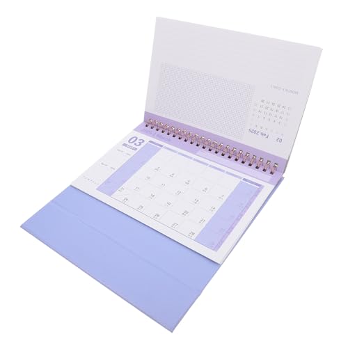 Gadpiparty Einfacher Kalender Stehender Flip-kalender Monatlich Dekorativer Tischkalender Jahreskalender Stand Urlaub Dekorativer Bürokalender Täglich Jährlich Papier Violett von Gadpiparty