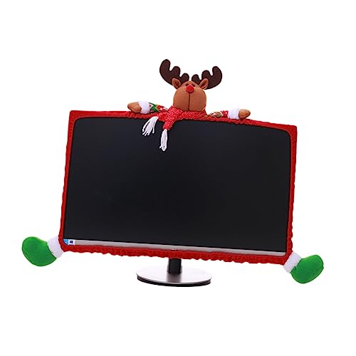 Gadpiparty Festival Elch Ornament 25-35 Zoll Computer-bildschirmabdeckung Weihnachtsdekor Monitor Displayschutzfolie von Gadpiparty