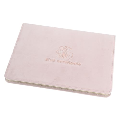 Gadpiparty Geburtsurkunde Schutzhülle Minimalist Hülle Schutz Vinyl Personalisiert Geburtsurkunde Halter Erster Schlüsselhalter Schwarz Geburtsurkunde Hülle Zertifikat Hülle Haut Pink von Gadpiparty