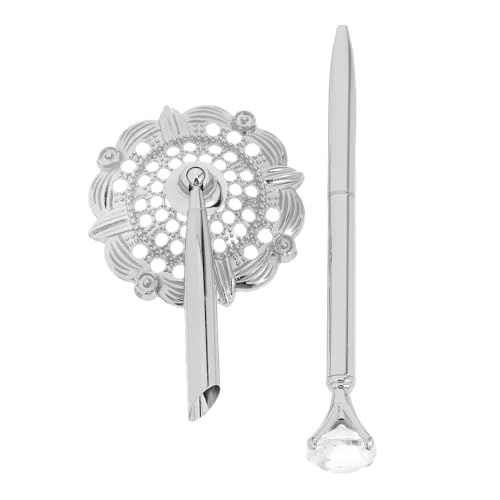 Gadpiparty Gegenstift Verlobungsstift Rezeption Schreibtisch Stift Empfangsstift Kristallstifte Hochzeitsstift Hochzeitsunterzeichnung Stift Metall Silver von Gadpiparty