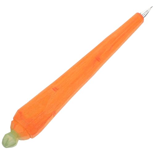 Gadpiparty Gravurstift aus Holz Karikatur Gelstift zu Ostern Cartoon-Stifte schöner Gelstift Stift mit Karottenmuster Unterschriftenstift des Büros Gel-Tintenstift Bambus von Gadpiparty