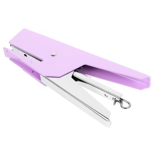 Gadpiparty Handhefter für Hefter der Handheldin Schreibtisch Bürowefter kleiner Hefter Buchheime Studentenhefter einfacher Hefter kompakter Hefter Desktop-Hefter Hefter Büro Metall Violett von Gadpiparty