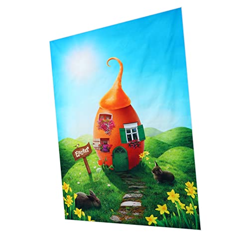 Gadpiparty Hintergrund wandteppich Osterfoto-Wandtuch osterkulisse Ostern-Thema-Fototuch Osterhasen-Kulisse Vinyl von Gadpiparty