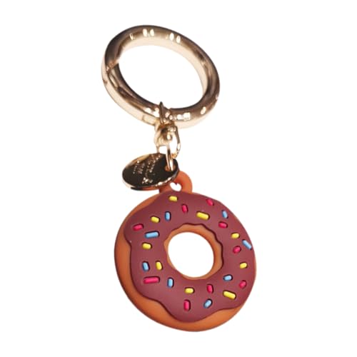 Gadpiparty Hülle Alarm Schutzhülle Cartoon Hülle Cover Touch Air Tags Pfirsich Schlüsselanhänger Ladegerät Tag Hülle Plüsch Zubehör Donut Halter Ring Kopfhörer Badge Halter Silica Gel von Gadpiparty