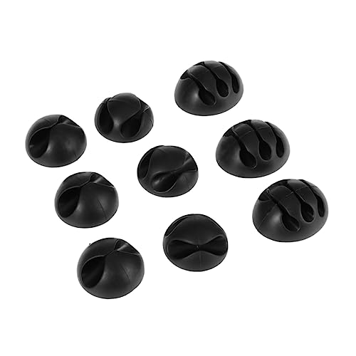 Gadpiparty Kabelhalter Kabelclips Drahtclips Desktop Kabel Organizer Kabel Organizer Kabel Clips Schwarz 18 Stück von Gadpiparty