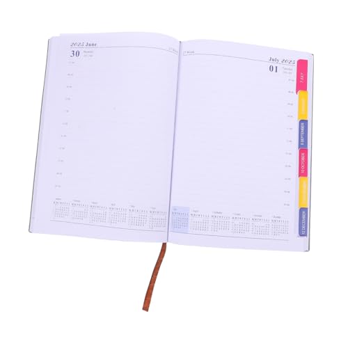 Gadpiparty Kalenderbuch Tagesplaner-Notizbuch Tagesplaner 2025 einfach Planer Zeitschrift Halbjahresplaner für aus Monatsplaner Büro akademischer Planer tragbares Planer-Notizbuch Pu Violett von Gadpiparty