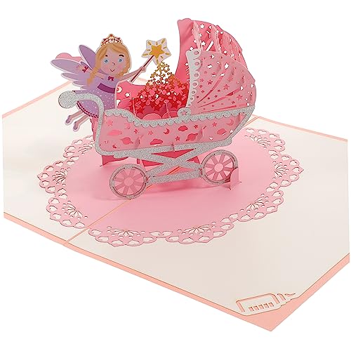 Gadpiparty Kinderwagen-Grußkarte Geburtstagskarten für Geburtstagsgeschenk 3D-Geburtstagskarte kreative geburtstagskarten Grußkarten Segenskarten für die Babyparty Papierstau Rosa Gadpiparty Kinderwagen-Grußkarte Geburtstagskarten für Geburtstagsgeschenk 3D-Geburtstagskarte kreative geburtstagskarten Grußkarten Segenskarten für die Babyparty Papierstau Rosa von Gadpiparty