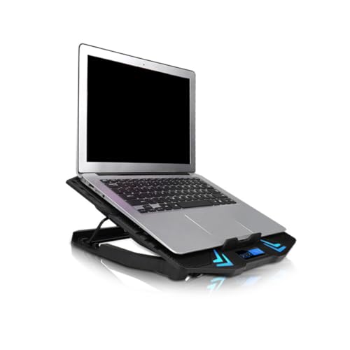 Gadpiparty Laptop mit Verstellbaren Lüftern Geräuschlosem Kühlpad für Notebooks Schwarz Blau Touch Version für Wärmeableitung Stabilen Stand von Gadpiparty