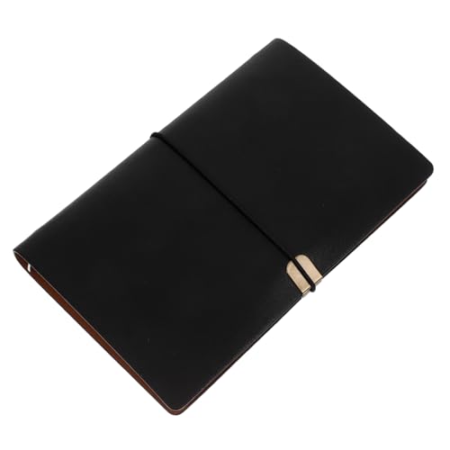 Gadpiparty Loseblatt-notizbuch Reiseplaner Tagesplaner Notizblock Pu Leder Notebook Wandertagebuch Black Papier von Gadpiparty