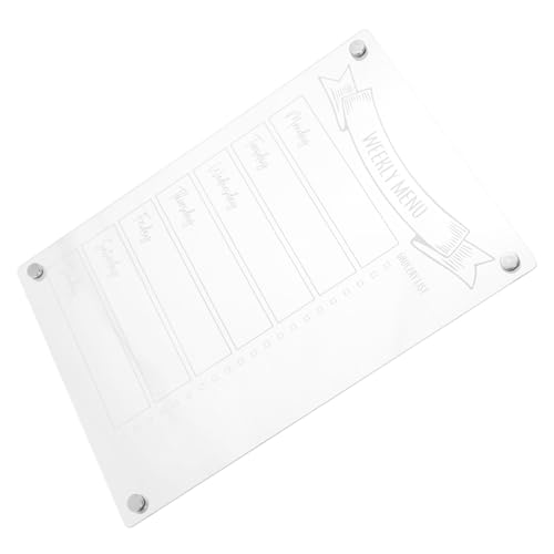 Gadpiparty Magnetische Menüplanertafel Löschbare Essensplanungstafel Für Kühlschrank Transparente Magnettafel Für Heimversorgung Und Organisation Ohne Stifte von Gadpiparty
