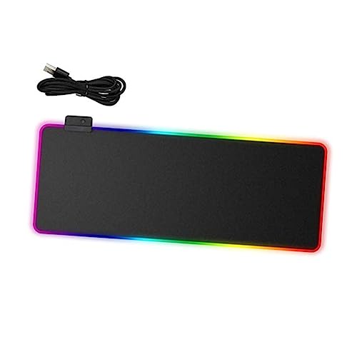 Gadpiparty Mauspad für Computerspiele -Pad Licht geführt leuchtende Matte rutschfeste Unterlage Nonslip Mouse Pad Tastaturmatte Gaming-Mauspad natürliches Gummi Schwarz Gadpiparty Mauspad für Computerspiele -Pad Licht geführt leuchtende Matte rutschfeste Unterlage Nonslip Mouse Pad Tastaturmatte Gaming-Mauspad natürliches Gummi Schwarz von Gadpiparty