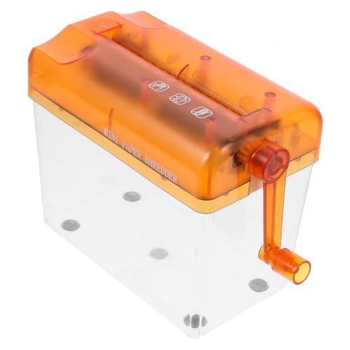 Gadpiparty Mini Paper Shredder Kleine Aktenvernichter Für Den Hausgebrauch Shredder Für Das Amt Handpapier Shredder Papierschredder Für Home Office Mini- Orange Abs Gadpiparty Mini Paper Shredder Kleine Aktenvernichter Für Den Hausgebrauch Shredder Für Das Amt Handpapier Shredder Papierschredder Für Home Office Mini- Orange Abs von Gadpiparty