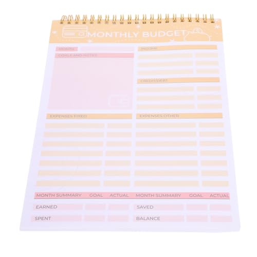 Gadpiparty Monatliches Budget Notizbuch Für Haushaltsplanung Wöchentliches Zerreißbares Diät Notizbuch Essensplaner Für Zuhause Optimal Für Budgetierung Und Menüplanung von Gadpiparty