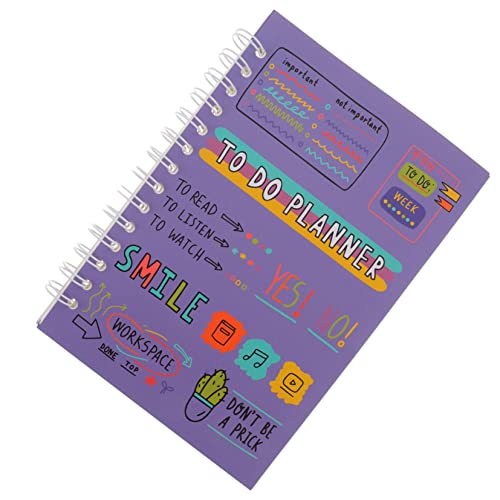 Gadpiparty Planer-Notizbuch Zeitplan-Notizbuch Arbeitsheft Schule Tagesplaner Notizblock Monatplaner Student Täglicher Planer Jahresplan Notizblock Wochenplaner Papier Violett von Gadpiparty