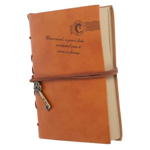 Gadpiparty Retro-Handbuch tägliches notizbuch Reisende Journal Jahrgang regiert Schule Notizbücher für die Arbeit Tagebuch für Jungen Reisenotizbücher und Tagebücher Pu Orange von Gadpiparty