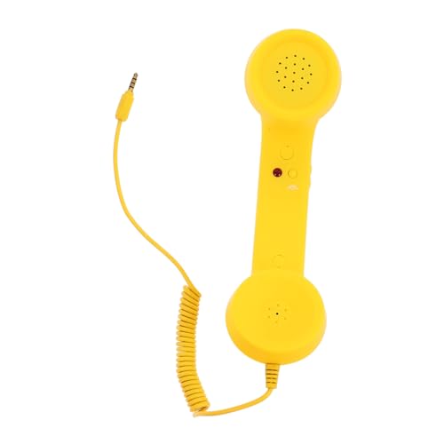 Gadpiparty Retro -mikrofon Handy Hörer Kunststoff-hörer Telefonhörer Kabelgebundenes Mobilteil Vintage-mobilteil Retro-Handy Yellow Abs Gadpiparty Retro -mikrofon Handy Hörer Kunststoff-hörer Telefonhörer Kabelgebundenes Mobilteil Vintage-mobilteil Retro-Handy Yellow Abs von Gadpiparty