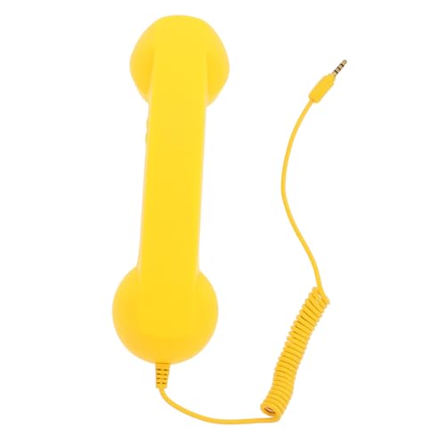 Gadpiparty Retro -mikrofon Retro-Handy Vintage-mobilteil Universeller Telefonhörer Kunststoff-hörer Handy Hörer Kabelgebundenes Mobilteil Abs Yellow Gadpiparty Retro -mikrofon Retro-Handy Vintage-mobilteil Universeller Telefonhörer Kunststoff-hörer Handy Hörer Kabelgebundenes Mobilteil Abs Yellow von Gadpiparty