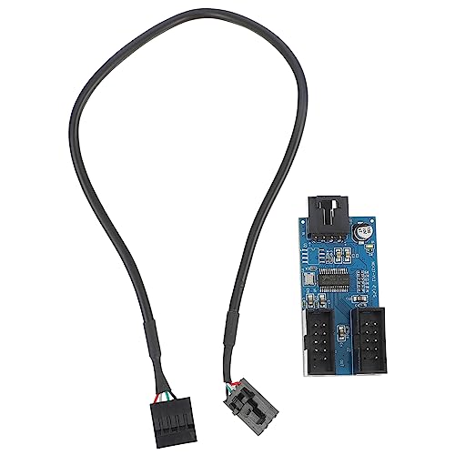 Gadpiparty Kompakter USB-verlängerungs-hub 9 auf 2x9 Splitter Pc Motherboard Hub Computerzubehör von Gadpiparty