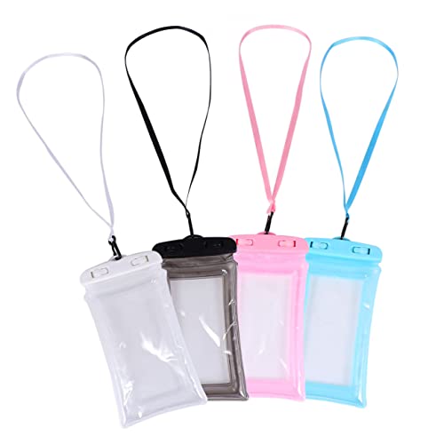 Gadpiparty Satz schwimmende wasserdichte Handytasche nass Beutel Handy-Schutztasche Dusche Strandtasche strandbag Waterproof Bag Tasche für Handy schwimmende Handytasche PVC Black von Gadpiparty