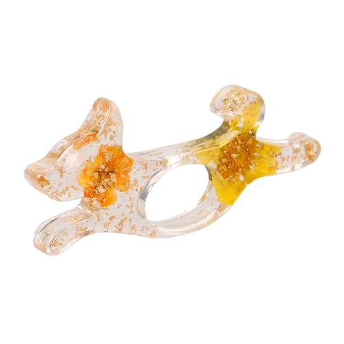 Gadpiparty Welpen-Ring-Lesezeichen Daumenbuchseitenhalter lustig Hund Seitenhalterclip halten kleiner Daumenhalter zum Lesen Buchhalter für den Daumen AB Kleber Orange von Gadpiparty