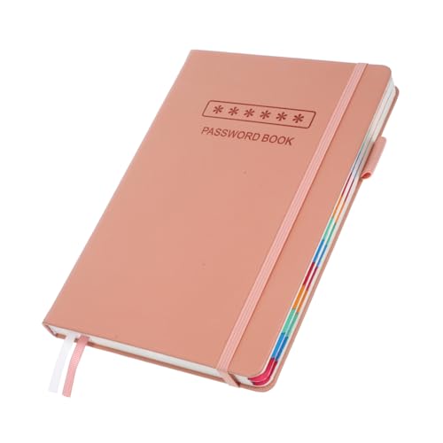Gadpiparty praktischer Passwort-Notizblock passwort notizbuch Passwort-Notizbuch Passwortbuch Adressnotizbuch mit alphabetischen Tabs Multifunktions-Passwort-Notizblock Aufnahmebuch Pu Rosa von Gadpiparty