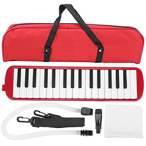Melodica 32 Key Air Piano Keyboard, Musikinstrument Air Piano Keyboard mit Tragetasche, Kinder Melodica Anfänger Melodica 32 Key für Erwachsene(rot) von Gaeirt