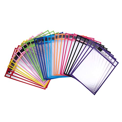 30 Stück trocken abwischbare PVC transparent genäht trocken abwischbar Datei Tasche wiederverwendbar trocken abwischbar von Gaetooely