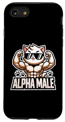 Alpha Feline Male Funny Cat Graphic Animal Pet Lover Novelty Hülle für iPhone SE (2020) / 7 / 8 von Gagster