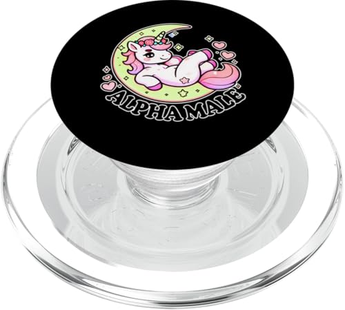 Alpha Unicorn Male Funny Moon Animal Graphic Gag Novelty PopSockets PopGrip für MagSafe Alpha Unicorn Male Funny Moon Animal Graphic Gag Novelty PopSockets PopGrip für MagSafe von Gagster