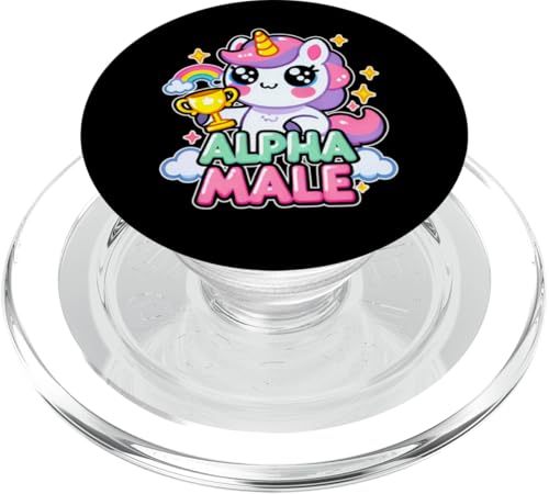 Alpha Unicorn Male Mythical Creature Graphic Art Cool Humor PopSockets PopGrip für MagSafe Alpha Unicorn Male Mythical Creature Graphic Art Cool Humor PopSockets PopGrip für MagSafe von Gagster
