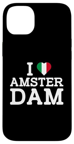 I Love Amsterdam Funny Italy Flag Prank Joke Gag Novelty Hülle für iPhone 14 Plus von Gagster