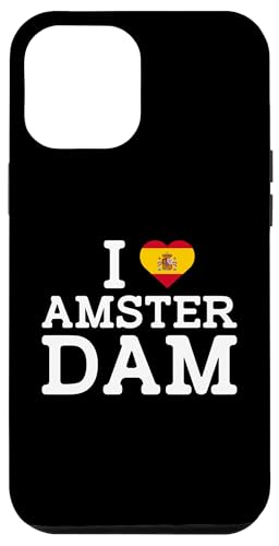 I Love Amsterdam Funny Spain Flag Prank Joke Gag Novelty Hülle für iPhone 12 Pro Max von Gagster