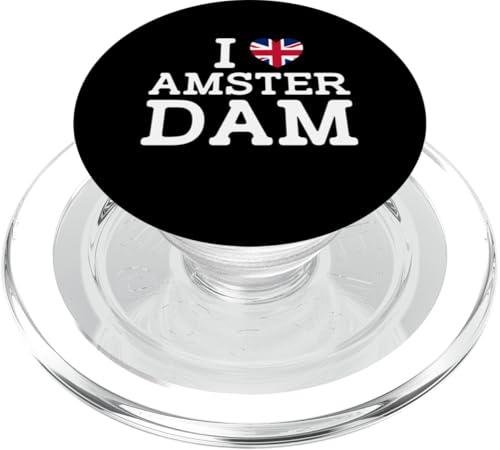 I Love Amsterdam Funny UK Flag Prank Joke Gag Cool Novelty PopSockets PopGrip für MagSafe I Love Amsterdam Funny UK Flag Prank Joke Gag Cool Novelty PopSockets PopGrip für MagSafe von Gagster