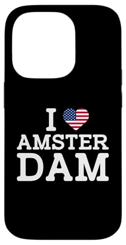 I Love Amsterdam Funny USA Flag Prank Joke Gag Cool Novelty Hülle für iPhone 14 Pro von Gagster
