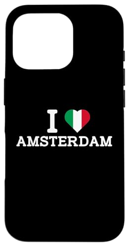 I Love Amsterdam Italy Flag Funny Prank Joke Cool Novelty Hülle für iPhone 16 Pro von Gagster