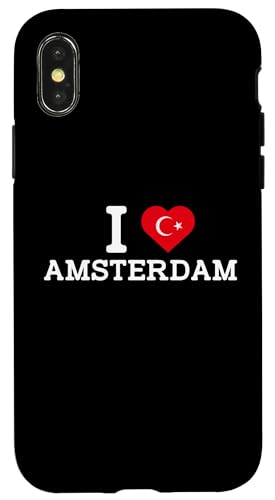 I Love Amsterdam Turkish Flag Funny Prank Joke Cool Novelty Hülle für iPhone X/XS von Gagster