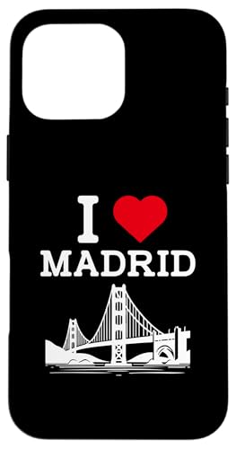 I Love Madrid Cool Landmark Funny Bridge Gag Joke Prankster Hülle für iPhone 16 Pro Max von Gagster